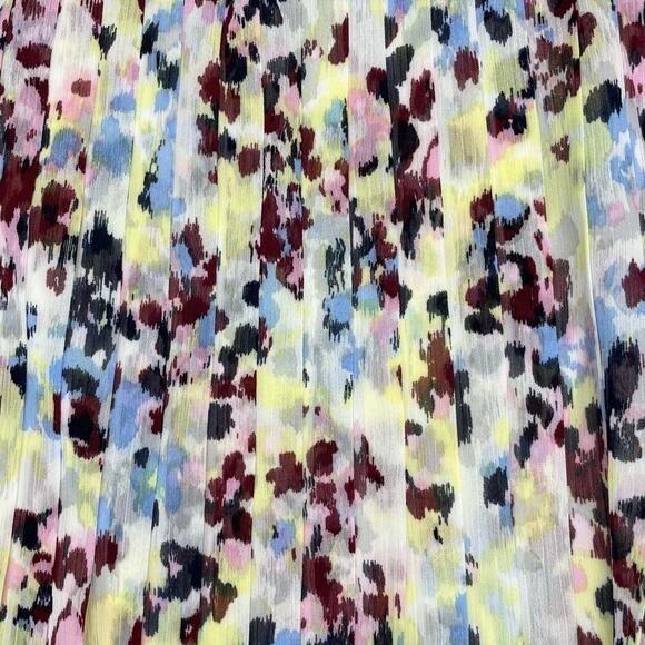 BANANA REPUBLIC Floral Pleated Midi Pull On Skirt Sz Small - Picture 3 of 5